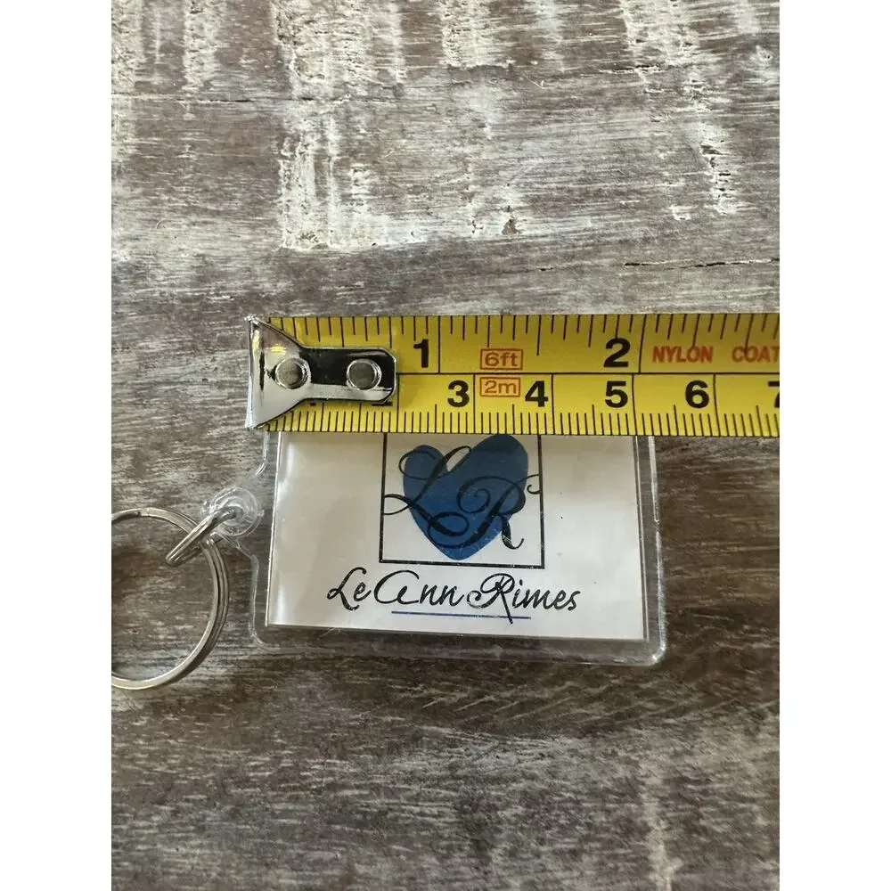 Vintage Keychain LeAnn Rimes Key Ring Acrylic Fob Country Music Artist USA